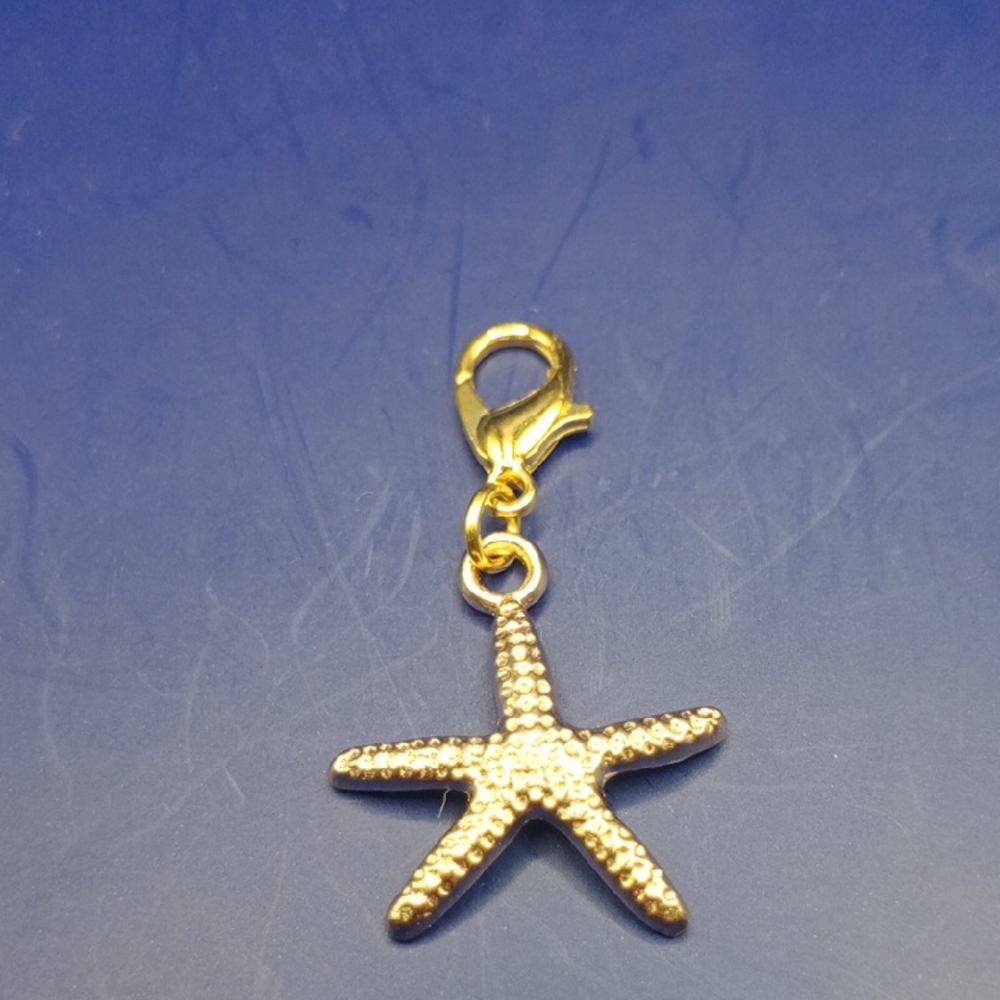 Gold Starfish Charm Pendant